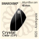 Swarovski Avant-grade Pendant (6620) 20mm - Crystal (Ordinary Effects)