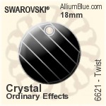 Swarovski Twist Pendant (6621) 18mm - Crystal Effect