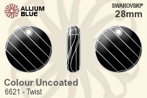 Swarovski Twist Pendant (6621) 28mm - Colour (Uncoated)