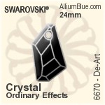 スワロフスキー Metallic Cap Pear-shaped ペンダント (6565) 22mm - カラー（ハーフ　コーティング）