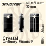 Swarovski Queen Baguette Pendant (6465) 38x10mm - Crystal Effect