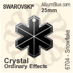 スワロフスキー Snowflake ペンダント (6704) 25mm - クリスタル