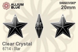 Swarovski Star Pendant (6714) 20mm - Clear Crystal - Haga Click en la Imagen para Cerrar