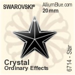 施华洛世奇 Star 吊坠 (6714) 20mm - 白色（半涂层）