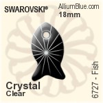 Swarovski Fish Pendant (6727) 18mm - Color