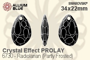 Swarovski Radiolarian (Partly Frosted) Pendant (6730) 34x22mm - Crystal Effect PROLAY - Click Image to Close