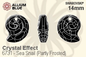 スワロフスキー Sea Snail (Partly Frosted) ペンダント (6731) 14mm - クリスタル エフェクト