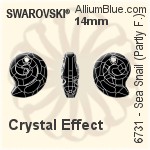 Swarovski Sea Snail (Partly Frosted) Pendant (6731) 28mm - Clear Crystal