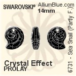 Swarovski Sea Snail (Partly Frosted) Pendant (6731) 14mm - Crystal Effect PROLAY