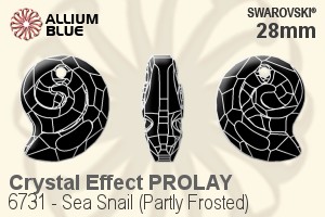 Swarovski Sea Snail (Partly Frosted) Pendant (6731) 28mm - Crystal Effect PROLAY