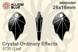 Swarovski Leaf Pendant (6735) 26x16mm - Crystal Effect - Haga Click en la Imagen para Cerrar