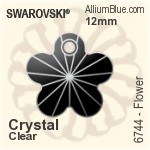 Swarovski XILION Rivoli Pendant (6428) 6mm - Clear Crystal