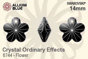 Swarovski Flower Pendant (6744) 14mm - Crystal Effect - Click Image to Close