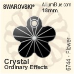 Swarovski Flower Pendant (6744) 14mm - Clear Crystal