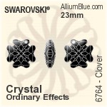 Swarovski Clover Pendant (6764) 19mm - Clear Crystal