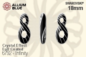 スワロフスキー Infinity ペンダント (6792) 18mm - クリスタル エフェクト (Full Coated) - ウインドウを閉じる