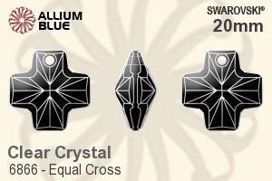 スワロフスキー Equal Cross ペンダント (6866) 20mm - クリスタル