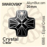 Swarovski Equal Cross Pendant (6866) 20mm - Clear Crystal