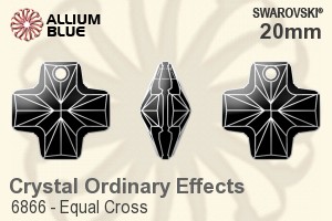 施華洛世奇 Equal Cross 吊墜 (6866) 20mm - 白色（半塗層）
