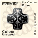 Swarovski Equal Cross Pendant (6866) 20mm - Crystal Effect