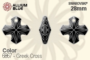 Swarovski Greek Cross Pendant (6867) 28mm - Color - Click Image to Close