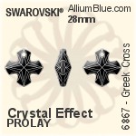 Swarovski Greek Cross Pendant (6867) 28mm - Clear Crystal