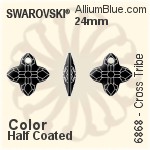 スワロフスキー Cross Tribe ペンダント (6868) 24mm - カラー（ハーフ　コーティング）
