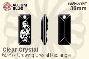 スワロフスキー Growing Crystal Rectangle ペンダント (6925) 36mm - クリスタル - ウインドウを閉じる