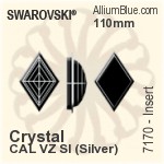 施华洛世奇 Insert (7170) 110mm - Crystal CAL VZ SI With Silver Colour Casing