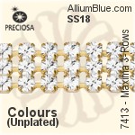 Preciosa Round Maxima 2-Rows Cupchain (7413 7176), Plated, With Stones in SS18 - Colours