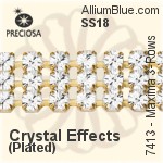 Preciosa Round Maxima 3-Rows Cupchain (7413 7177), Plated, With Stones in SS18 - Crystal Effects