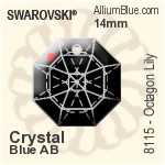 Swarovski STRASS Octagon Lily (8115) 14mm - Crystal Effect - Click Image to Close