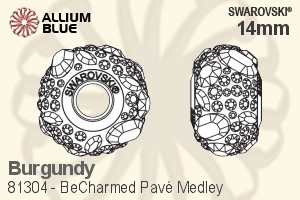 施华洛世奇 BeCharmed Pavé Medley (81304) 15mm - CE Burgundy / Crystal 金en Shadow / 玫瑰 / Ruby / Crystal Antique Pink - 关闭视窗 >> 可点击图片