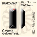 施华洛世奇 STRASS Prism (8321) 63x22mm - 白色（半涂层）