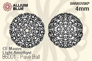 Swarovski Pavé Ball (86001) 4mm - CE Mauve / Light Amethyst - Click Image to Close