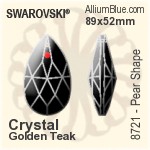 SWAROVSKI 8721 89X52MM CRYSTAL GOLD. TEAK B