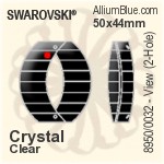 施华洛世奇 STRASS View / 2-hole (8950/0032) 38x34mm - Clear Crystal