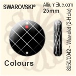 Swarovski STRASS Wavelet / 2-hole (8950/0042) 25mm - Clear Crystal