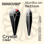 スワロフスキー STRASS Glow (8950/3031) 50x20mm - クリスタル