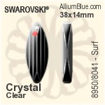 施华洛世奇 STRASS Surf (8950/8041) 50x18mm - Clear Crystal