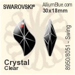 スワロフスキー STRASS Swing (8950/8051) 30x18mm - クリスタル - ウインドウを閉じる
