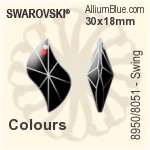 スワロフスキー STRASS Swing (8950/8051) 30x18mm - クリスタル