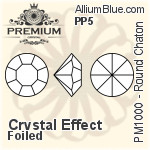 PREMIUM Round Chaton (PM1000) PP5 - Crystal Effect With Foiling