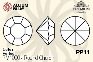 PREMIUM CRYSTAL Round Chaton PP11 Peridot F
