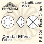 PREMIUM Round Chaton (PM1000) PP25 - Clear Crystal With Foiling