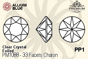 PREMIUM CRYSTAL 33 Facets Chaton PP1 Crystal F