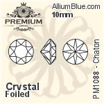 PREMIUM 33 Facets Chaton (PM1088) 10mm - Clear Crystal With Foiling