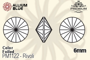 PREMIUM CRYSTAL Rivoli 6mm Black Diamond F