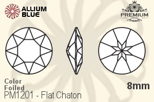 PREMIUM CRYSTAL Flat Chaton 8mm Light Siam F