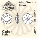 PREMIUM Flat Chaton (PM1201) 10mm - Crystal Effect With Foiling